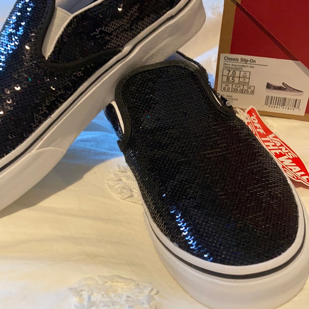 Sequin Vans Black Women’s 8.5